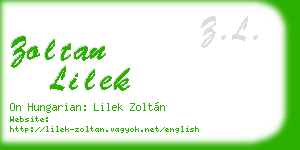 zoltan lilek business card